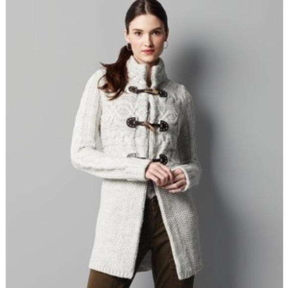 LOFT Sweaters - ANN TAYLOR LOFT Wool Blend Knit Toggle Cardigan